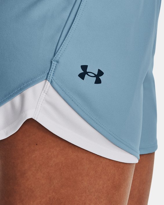 กางเกงขาสั้น UA Play Up Shorts 3.0 สำหรับผู้หญิง in Blue image number 3